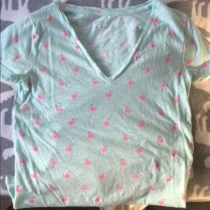 Flamingo print shirt